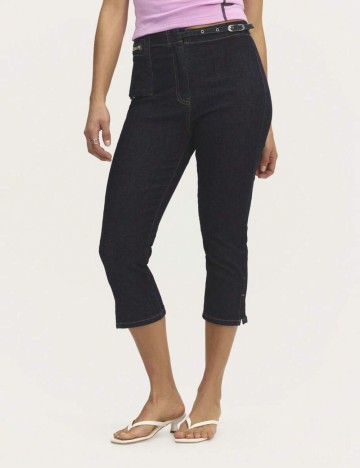 Jeans 3/4 Shein, albastru