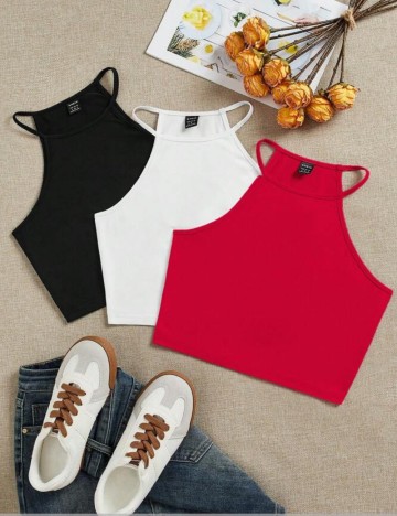 Set topuri Shein Curve+, mix culori