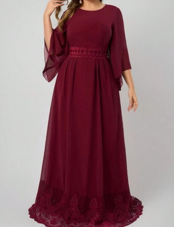 Rochie maxi Shein Curve+, vișiniu
