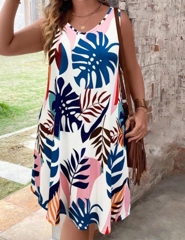 Rochie mini Shein Curve+, mix culori