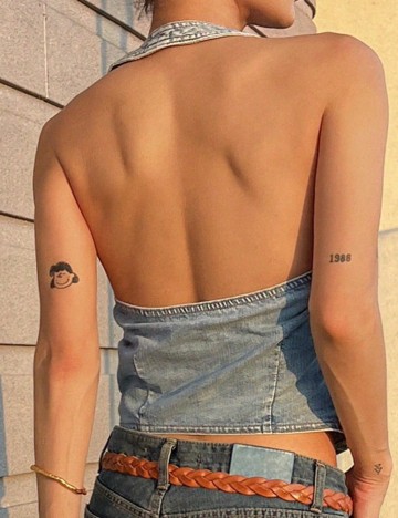 Top Shein, albastru