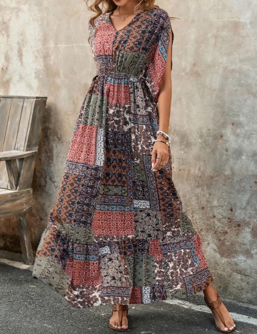 Rochie maxi Shein, mix culori