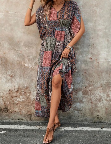 Rochie maxi Shein, mix culori