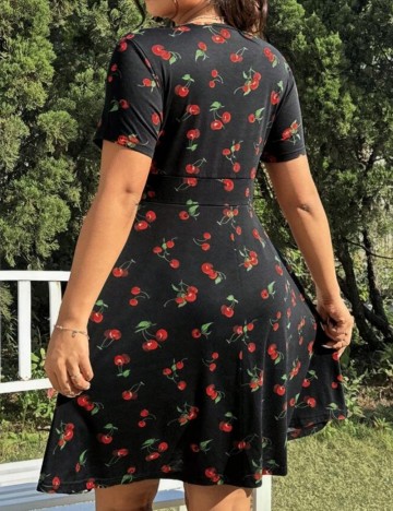 Rochie mini Shein Curve+, mix culori