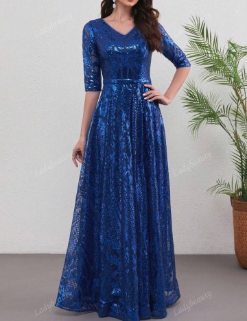 Rochie de ocazie Shein, albastru