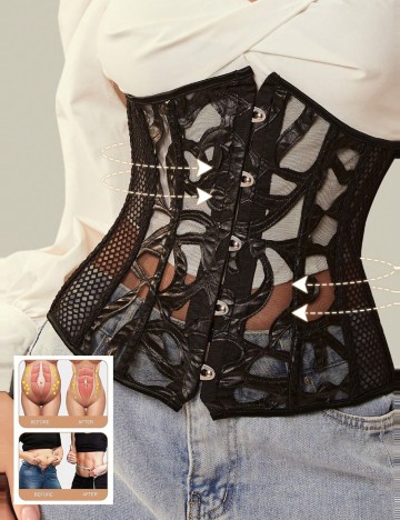 Corset Shein Curve+, negru