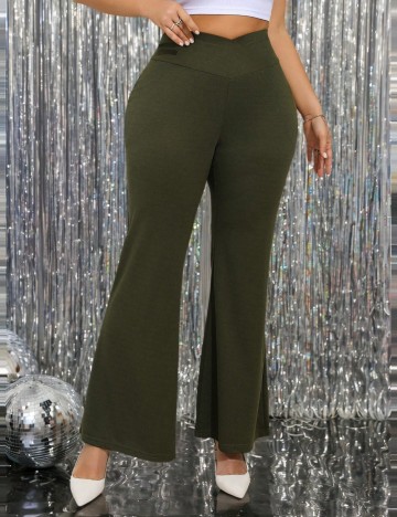 Pantaloni Shein Curve+, verde