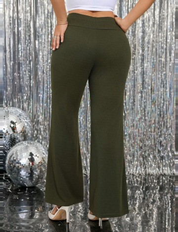 Pantaloni Shein Curve+, verde