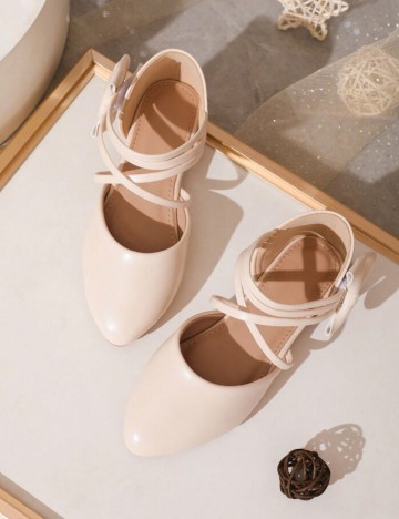 Pantofi Shein, crem