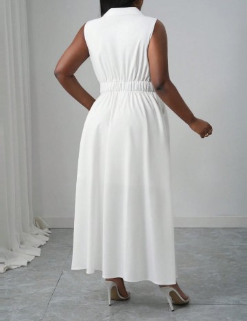 Rochie midi Shein Curve+, alb