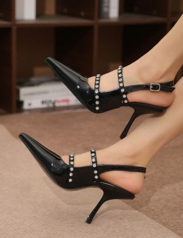 Pantofi cu toc Shein, negru