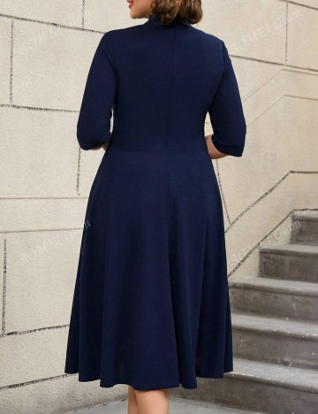 Rochie midi Shein Curve+, albastru