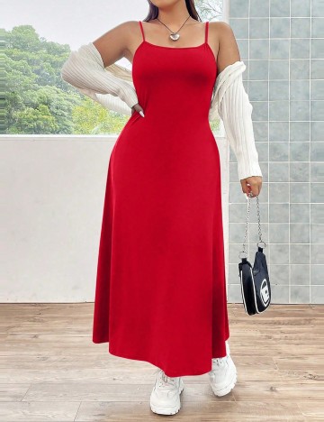 Rochie maxi Shein Curve+, roșu