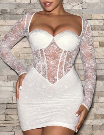 Rochie mini Shein, alb