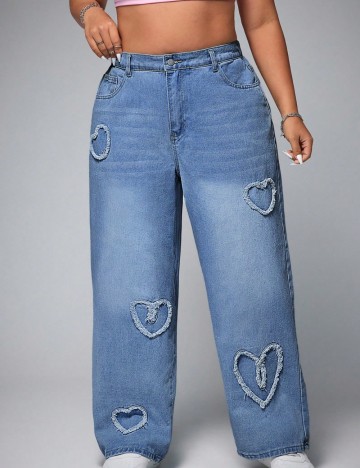 Jeans Shein Curve+, albastru