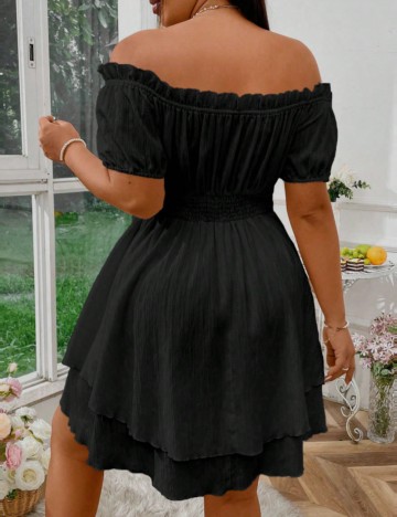 Rochie midi Shein Curve+, negru