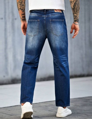 Jeans MANFINITY by Shein, albastru