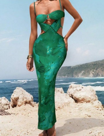 Rochie maxi Shein, verde