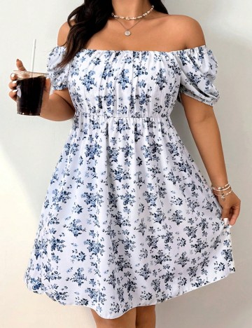 Rochie mini Shein Curve+, mix culori