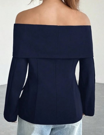 Top Shein Curve+, albastru