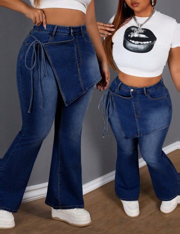 Jeans Shein Curve+, albastru