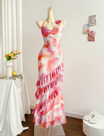 Rochie maxi Shein, mix culori