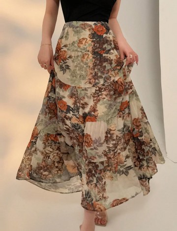 Fustă maxi Shein, mix culori