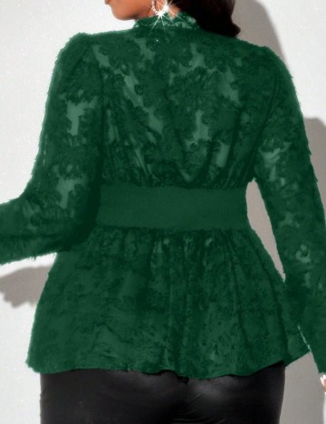 Cămașă Shein Curve+, verde