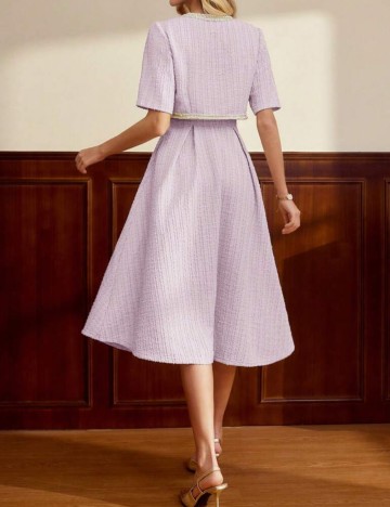 Set rochie și bolero Shein, mov