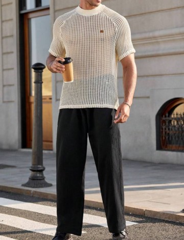 Tricou MANFINITY by Shein, crem