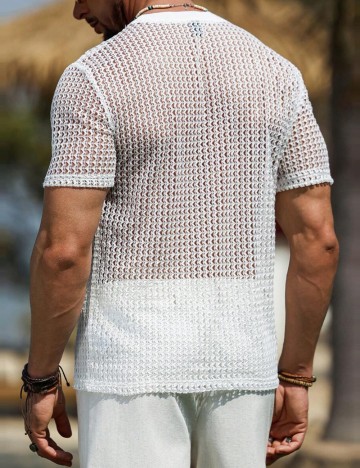 Tricou MANFINITY by Shein, alb