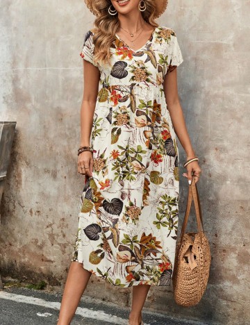 Rochie midi Shein, mix culori