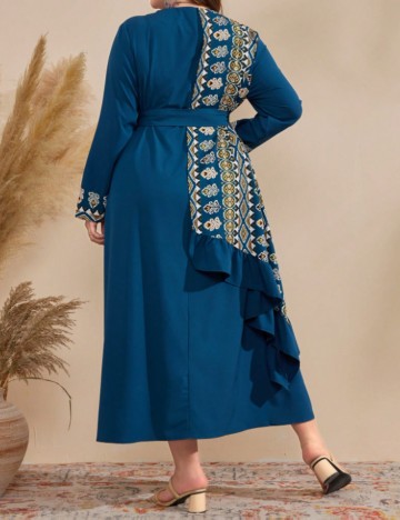Rochie maxi Shein Curve+, albastru