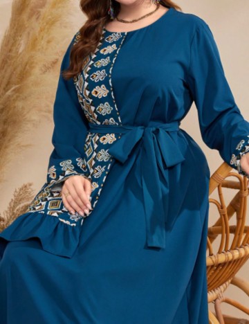 Rochie maxi Shein Curve+, albastru