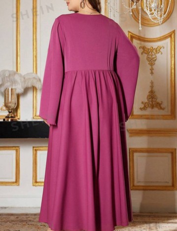 Rochie maxi Shein Curve+, roz