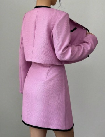 Set rochie și sacou Shein, roz