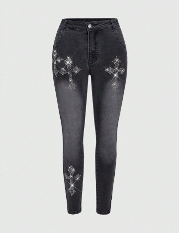 Jeans Romwe by Shein, gri