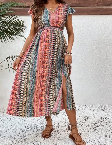Rochie midi Shein, mix culori