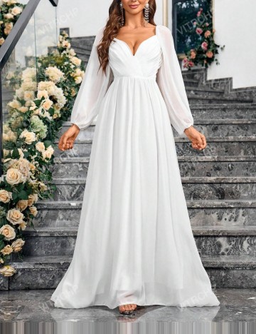 Rochie maxi Shein, alb