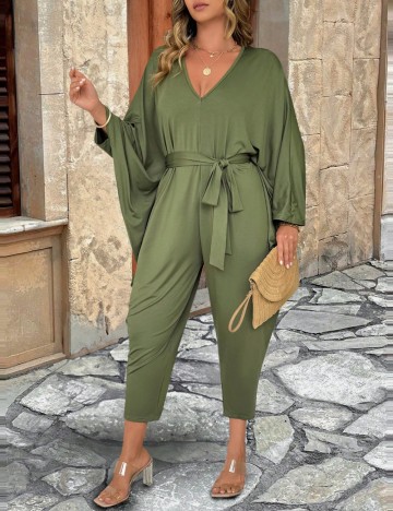 Salopetă lungă Shein Curve+, verde