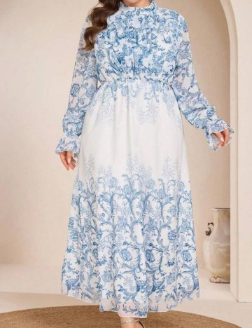 Rochie maxi Shein Curve+, mix culori