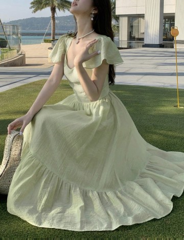 Rochie maxi Shein, verde