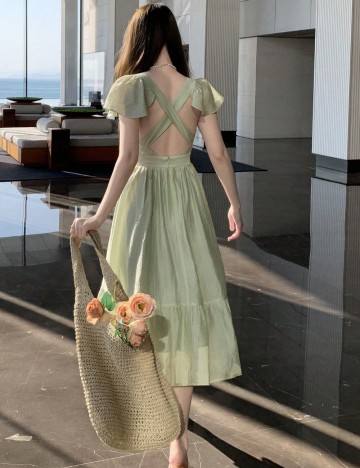 Rochie maxi Shein, verde
