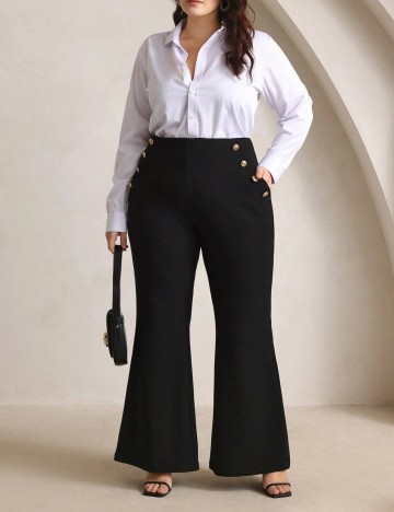 Pantaloni Shein Curve+, negru