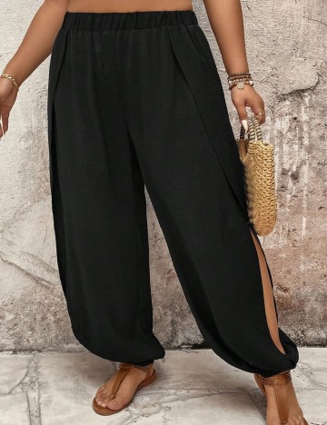 Pantaloni Shein Curve+, negru