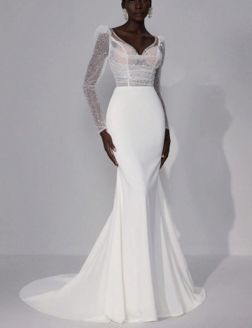 Rochie de ocazie și bridal Shein, alb