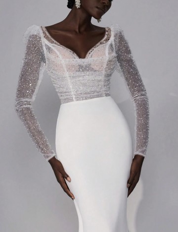 Rochie de ocazie și bridal Shein, alb