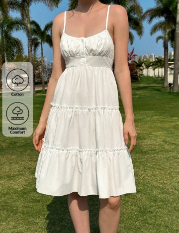 Rochie midi Shein, alb