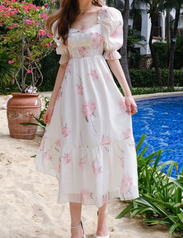 Rochie midi Shein, mix culori