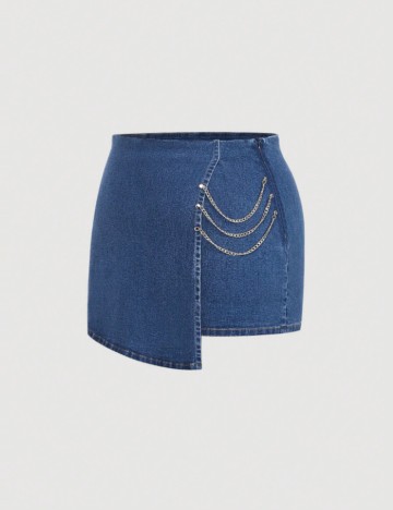 Fustă Pantalon Shein, albastru